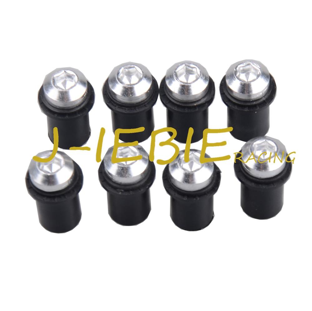 För ktm duke 125 200 390 1190 1290 990 690 1090 adventure/r vindruteskruvar bultar 8 st: Silver-