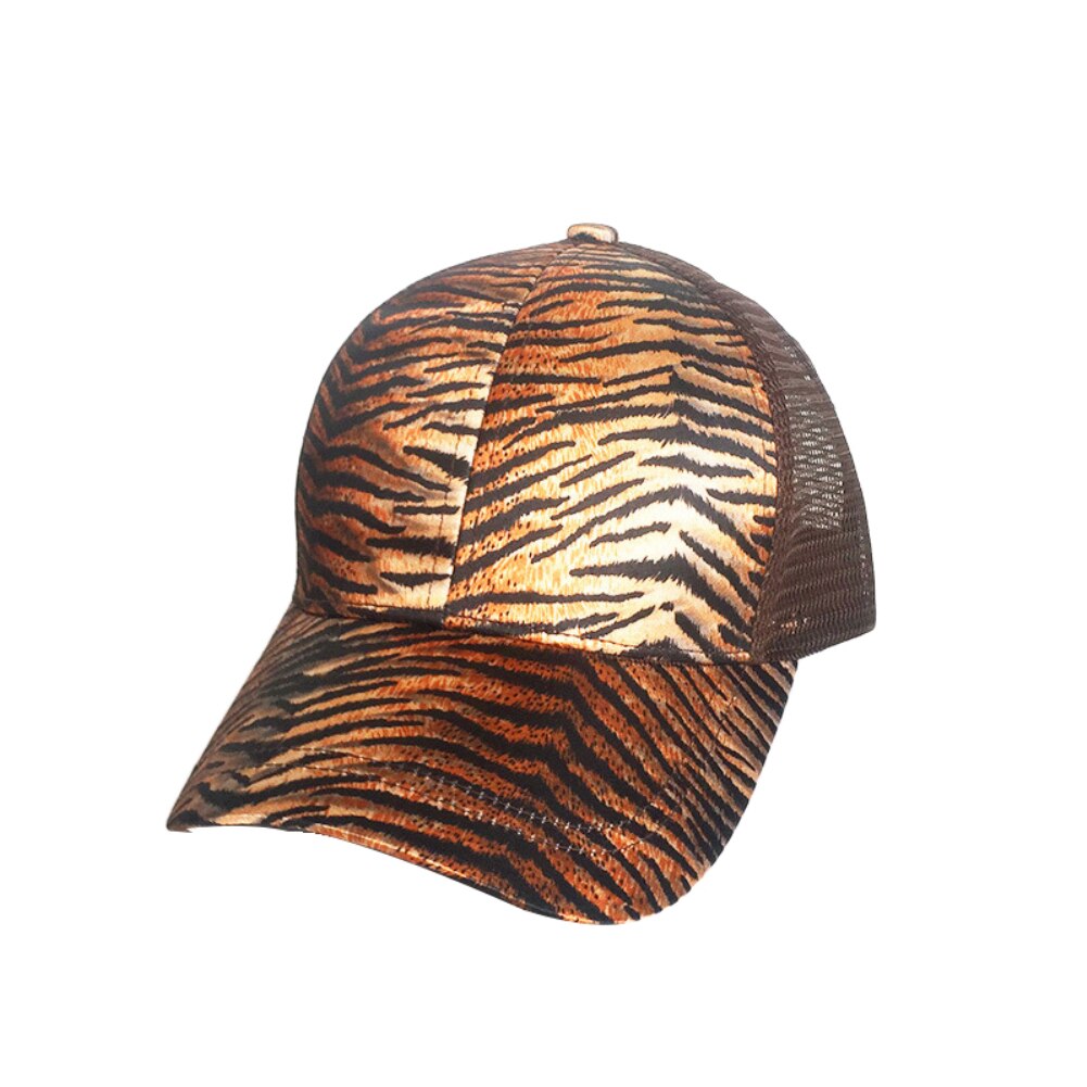 dla obu płci na wolnym powietrzu lampart grafika z tygrysem anty UV kucyk kapelusz z możliwością regulacji czapka z daszkiem zatrzymaj latającą pluć na lato