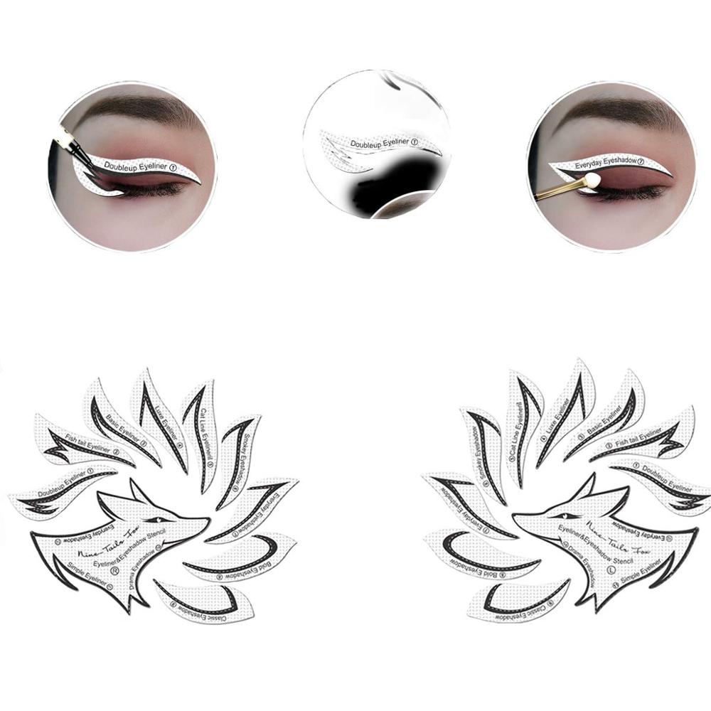 Non-woven Eye Makeup Stencils Eyeliner Template Shaping Tools Eyebrows Eye Shadow Makeup Template Tool Styling Drawing Guide
