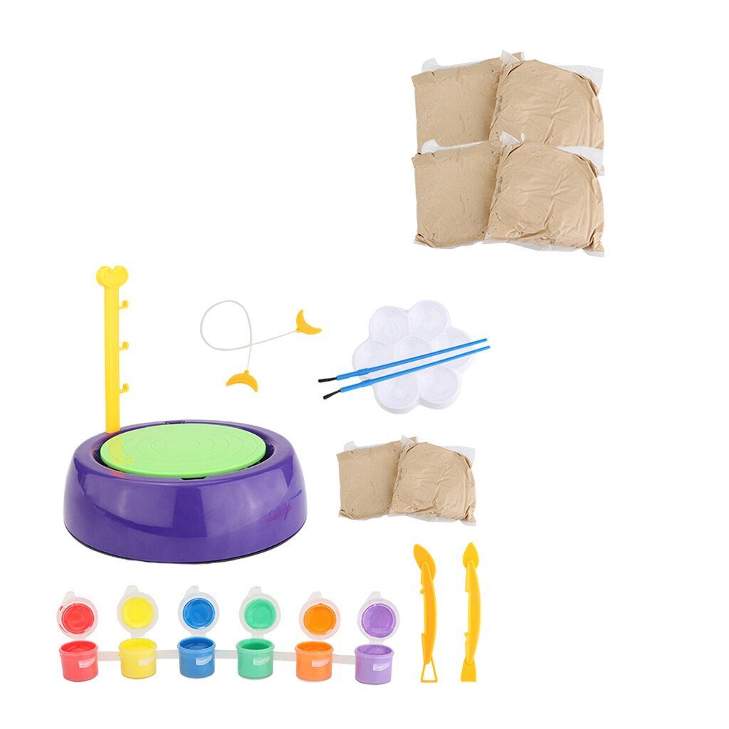 Diy Klei Aardewerk Wiel Craft Kit Speelgoed Voor Kinderen Beginners Verf Kits Kind Woonaccessoires