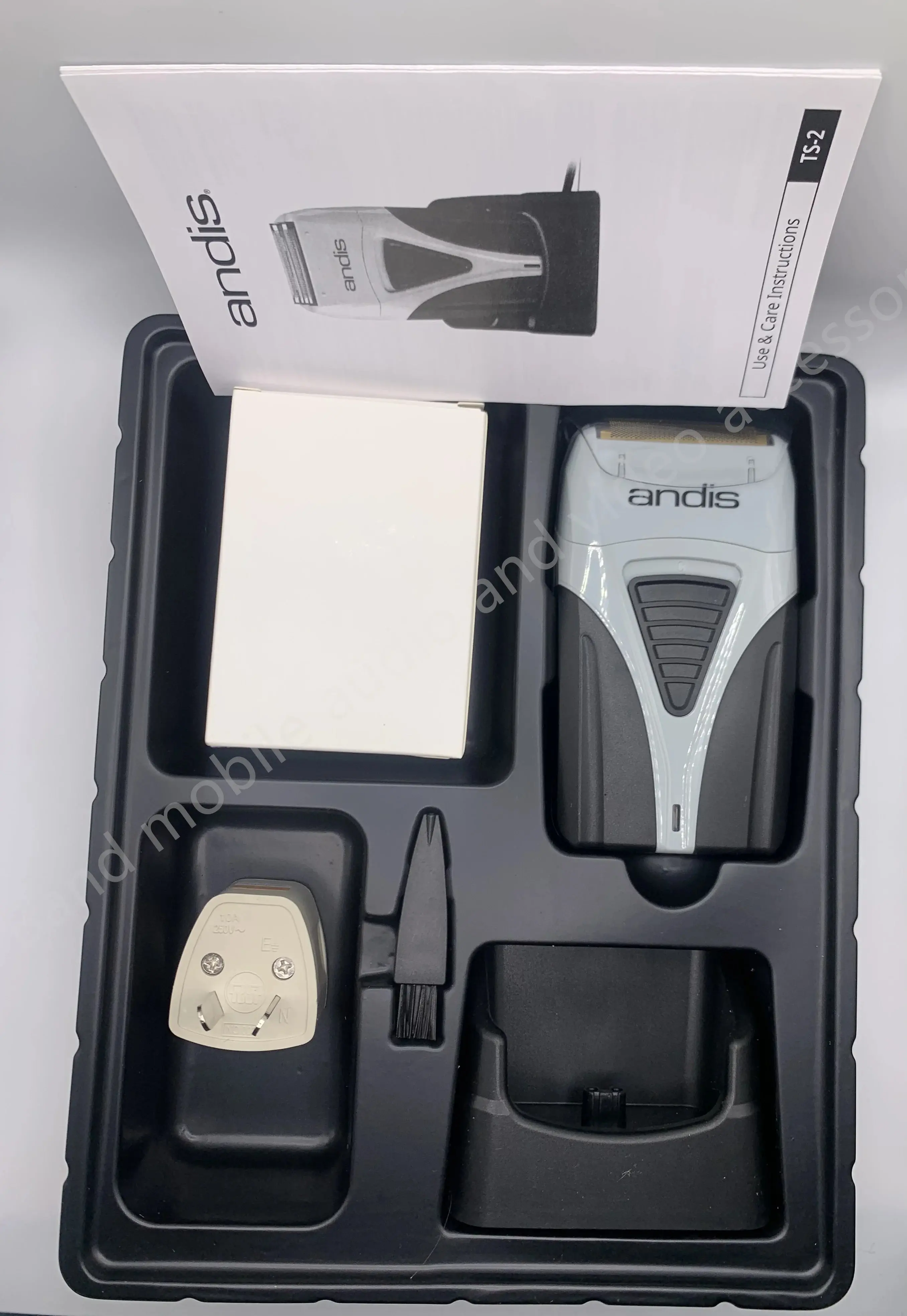 ANDIS Profoil Lithium Plus 17205 barber hair cleaning electric shaver for men razor bald hair clipper supplies Original American: Silver