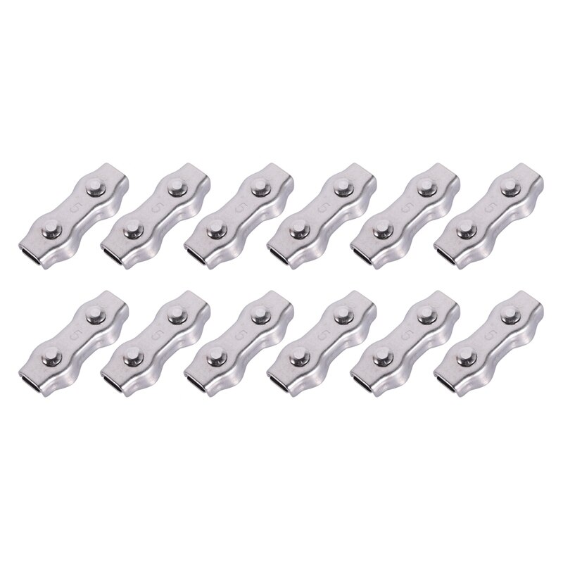 12Pcs Poly Rope Connector Wires Splicer 304 Stainless Steel Connector for Electric Fences