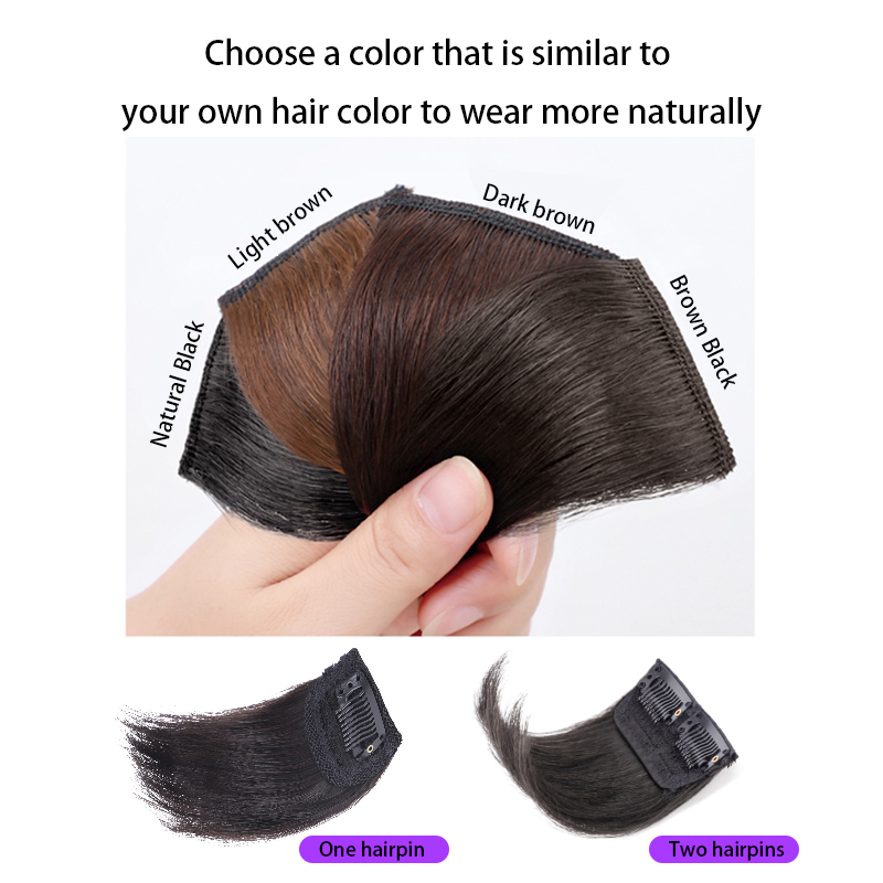 Pruikstuk onzichtbaar, pluiziger, dikker haar aan beide kanten, haarvervanging bovenop voor vrouwen