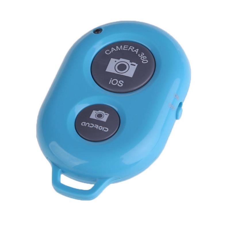Alloyseed Afstandsbediening Knop Draadloze Bluetooth Ontspanknop Voor Ios Android Mobiele Telefoon Selfie Stok Camera Afstandsbediening: Blauw