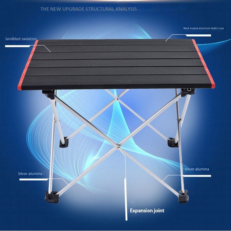 Ultra-léger Table Pliante Extérieure Portative de Pique-Nique de Table Table En Alliage D'aluminium Léger Voyage Table pour le Camping Sauvage