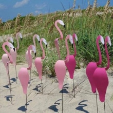 Grillige Vogel Roze Flamingo Home Tuin Decoratie Swirl Absoluut Prachtige Unieke Dynamische Roterende Vogel Swirl Vogel Props