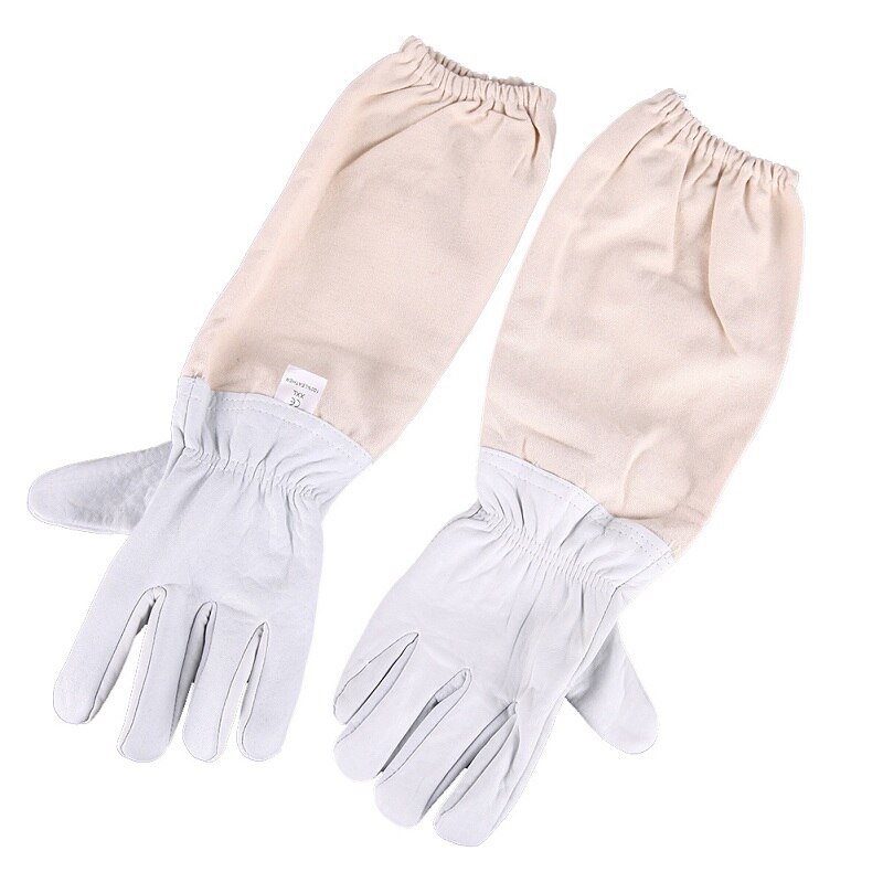 Beekeeping Protective Suit Veil Jacket Gloves Kit Wood Honey Brush Wasp Bee Hive Brush Sweep Bee Honey Scraper J Hook Tool Set