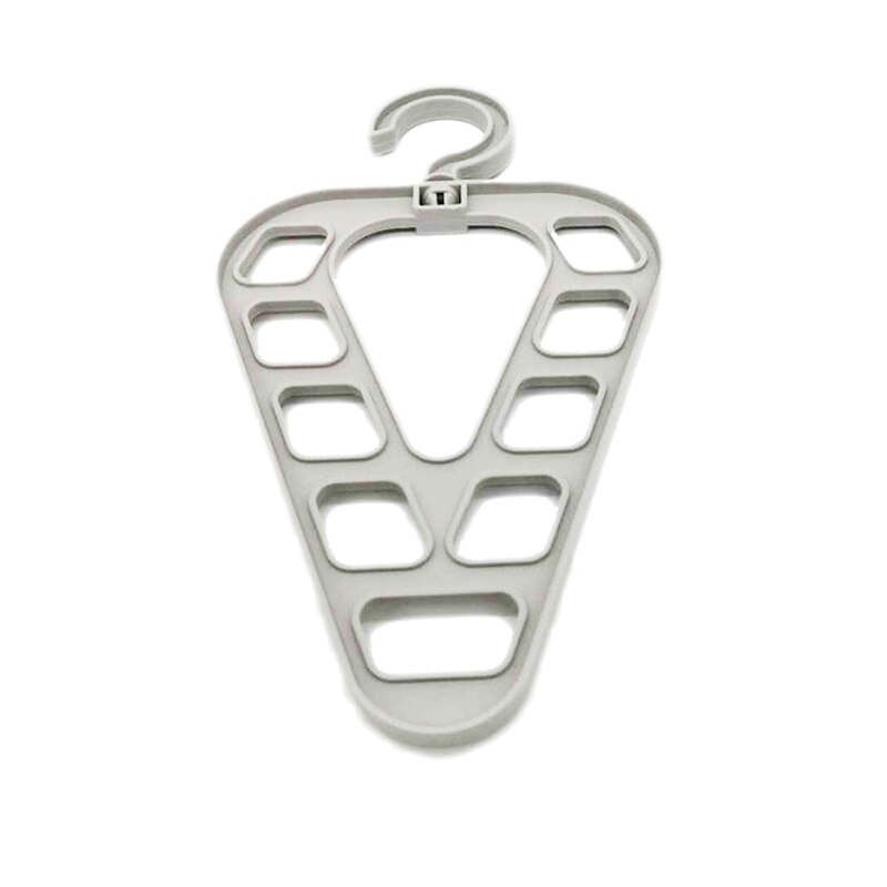 Vridbar 9- -håls klädhängare flerportsstöd cirkel klädställning garderob förvaring torkning plasthängare klädhängare: Grå 2