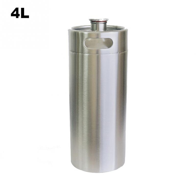 Portable Beer Making Home Brewing Heat Preservation Kitchen Travel Barware With Lid Crafts Mini Keg Growler Party Supplies: 4L