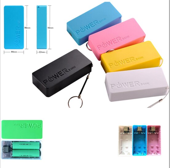 Power Bank Case Battery Charger Box 5600mAh 2X 18650 USB Power Bank Battery Charger Case DIY Box For iPhone Sumsang