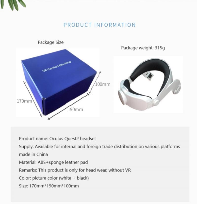 Head Strap For Oculus Quest 2 Adjustable Halo Strap For Oculus Quest 2 VR Increase Supporting Forcesupport Kit Accessories