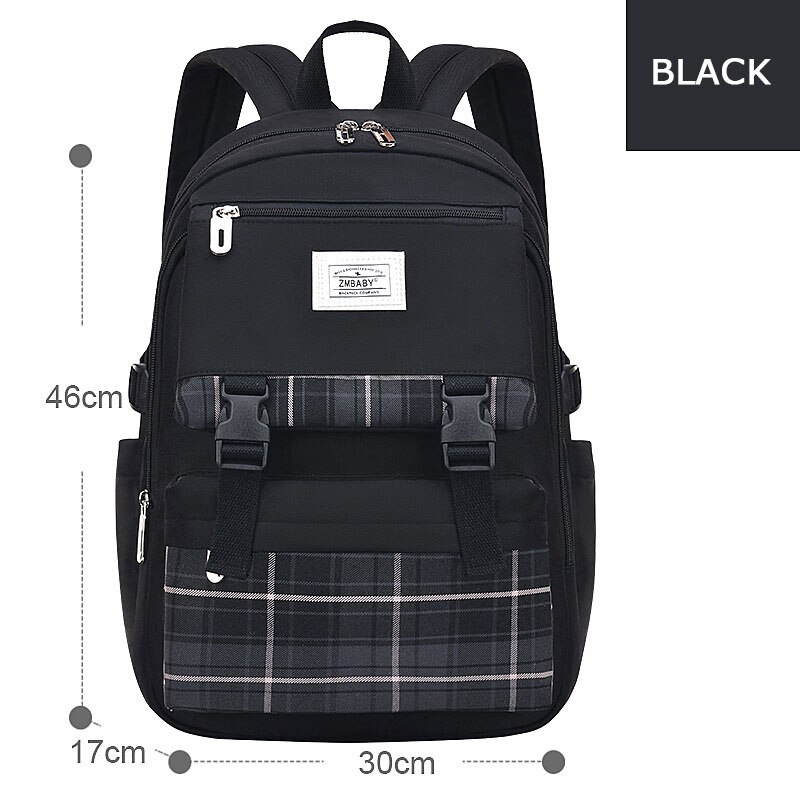 Leuke Meisjes Schooltassen Kinderen Basisschool Rugzakken Prinses Book Bag Satchel Licht Schooltassen Mochilas Escolares Infantil: Black