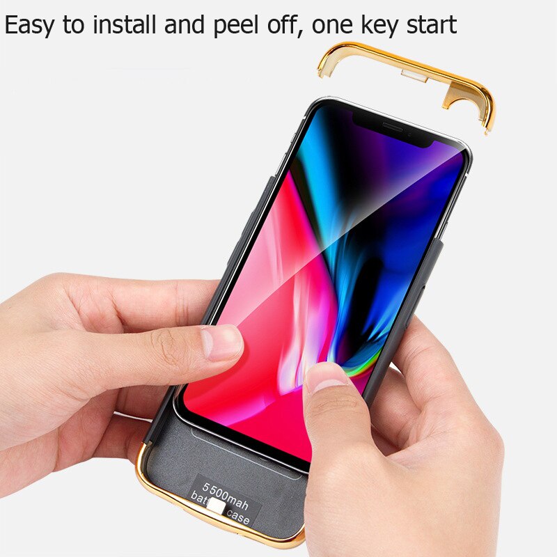 Ultra Slim Battery Charger Cases for iPhone X Xs Max External Power Bank Case for iPhone XR Backup Outdoor Battery Charger Cover