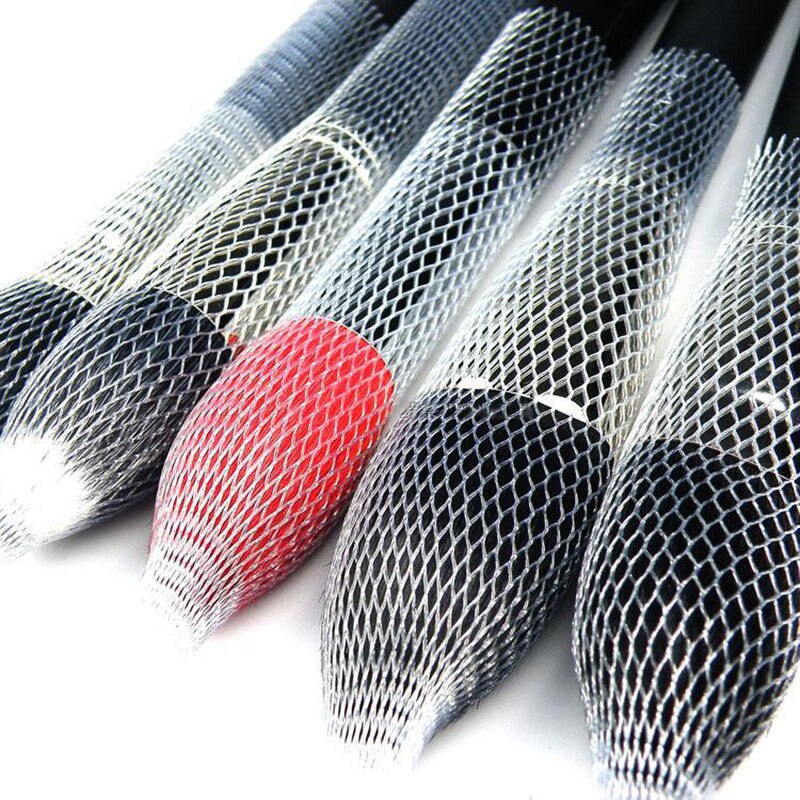 50/10 Pcs Up Kwasten Netto Protector Guards Voor Foundation Oogschaduw Concealer Brush Schede Mesh Netting Cosmetische Gereedschap