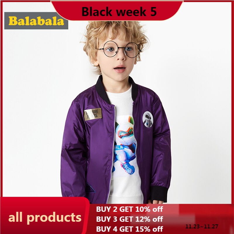 Balabala Children coat boy spring baby casual wild long-sleeved coat jacket for a boy