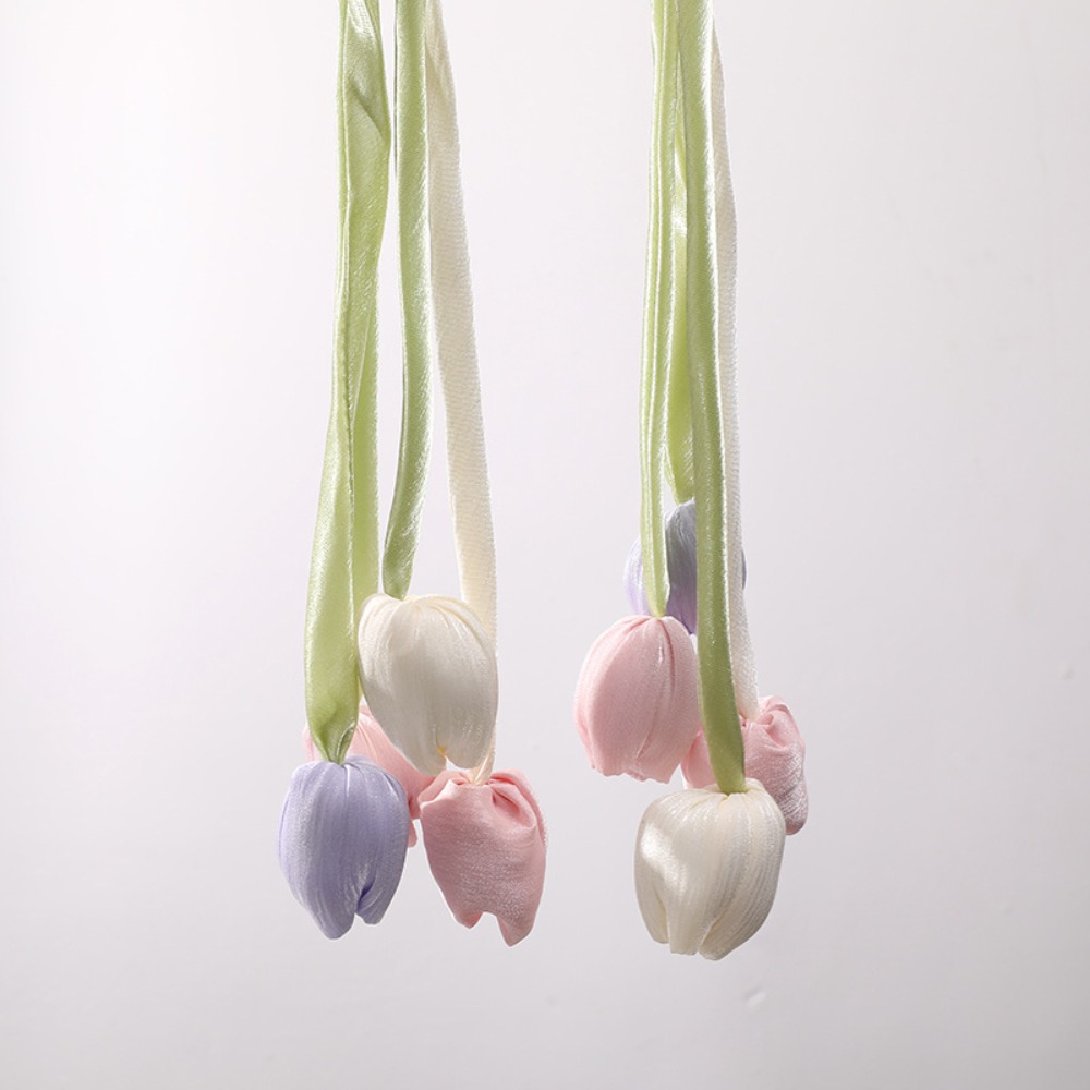 Bloemknop Tulp Gordijn Tie Lang Lint Dubbelzijdig Bloem Opslag Tie handgemaakte Gordijn Touw Houders Kinderkamer