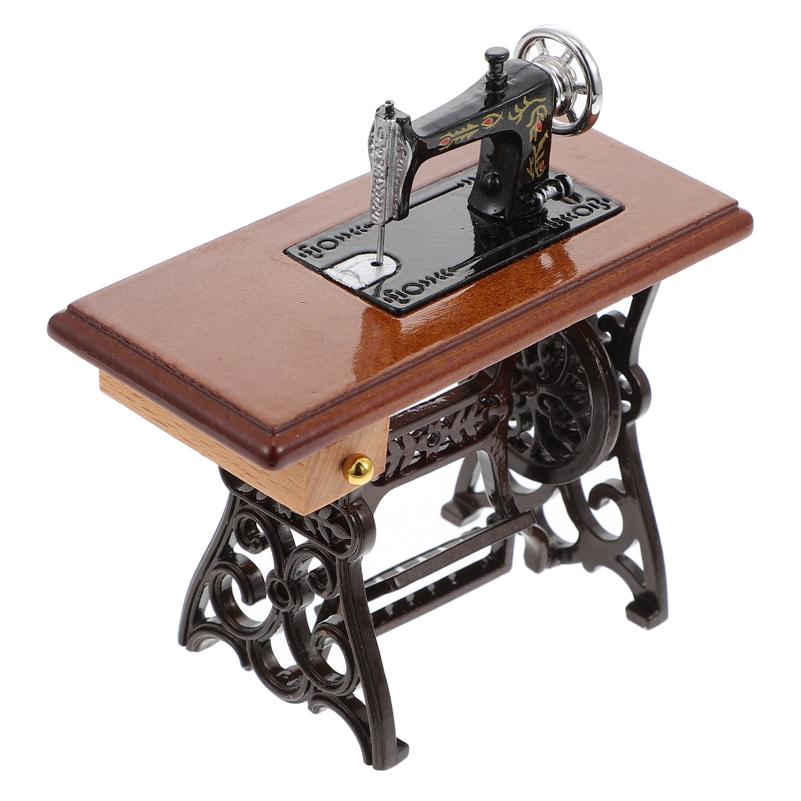 Miniature Sewing Machine Decoration 1/12 Scale Mini House Tailor Furniture Supplies: Default Title