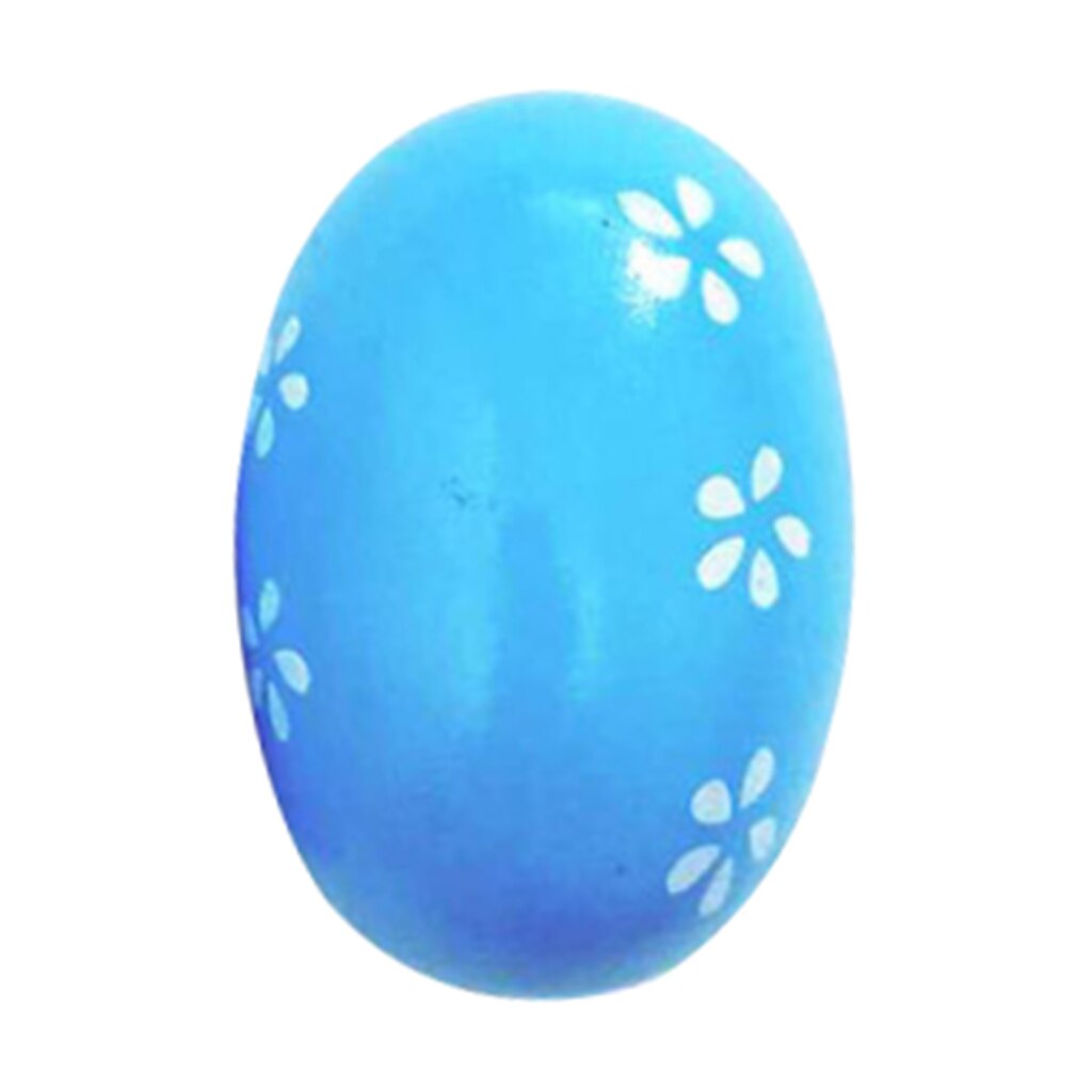 Wood Hand Shaker Egg Intelligence Percussion Toy For Early Learning Musical Instruments: Blue