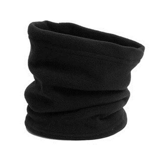 Polar Fleece Neck Tube Ear Warmer Gaiter Face Mask Headband Winter Thermal Warm Scarf for Camping Hiking Headwear Beanie Hat Cap: Black
