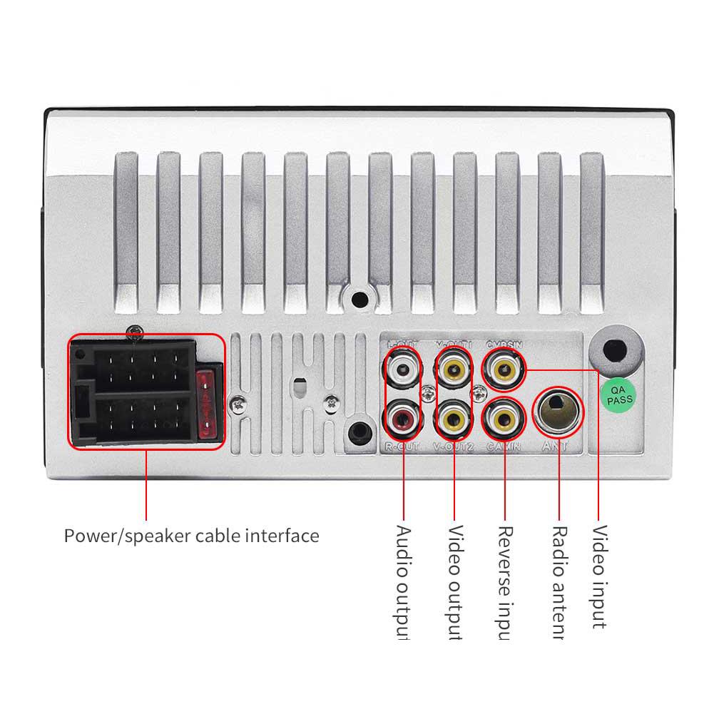 2 Din Car Multimedia Player Car Radio MP5 Player HD Touch Screen Car Audio Stereo Bluetooth USB AUX Support Rear View Camera