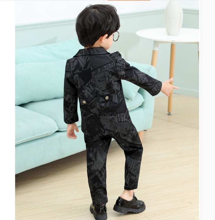 Little Boys Suits 3 Pcs Children's Formal Suit Coat + Pants + Shirt Baby Kids Casual Dress Clothes P169