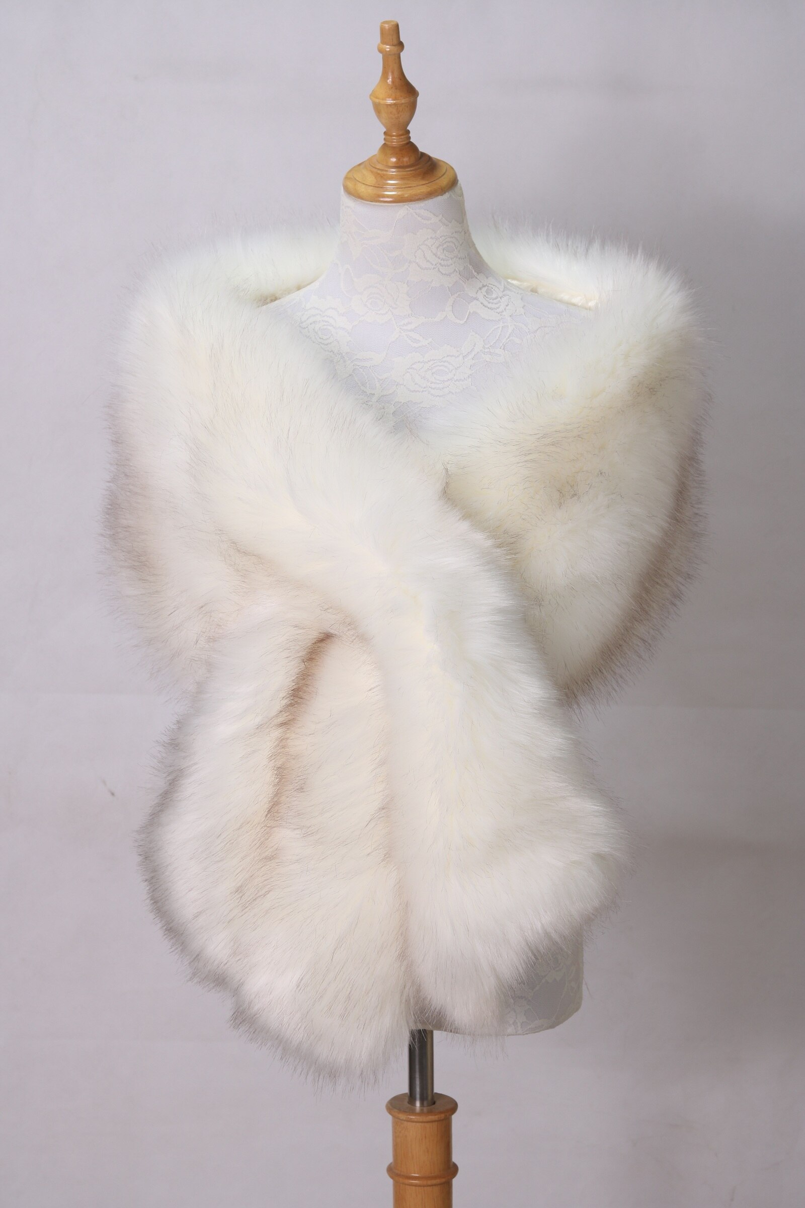 Bont Faux Winter Bolero Vrouwen Bruids Sjaal Bruiloft Cape In Voorraad Mantels Jas Jas Voor Avondfeest: 4