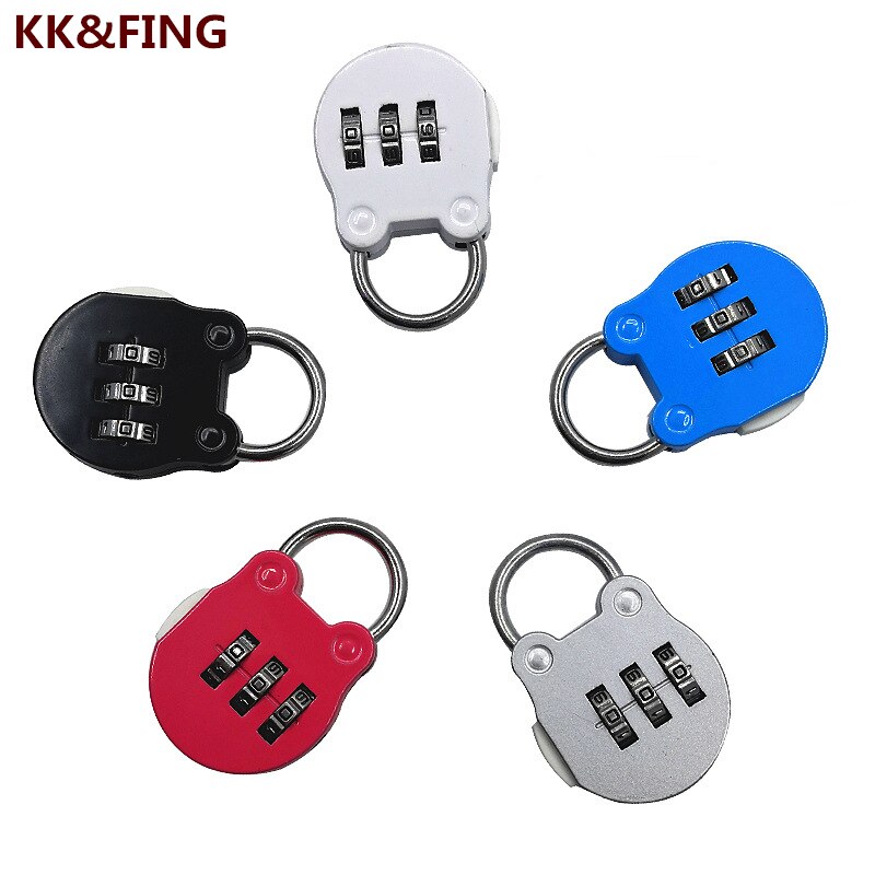 KK&amp;FING Cartoon Password Locks Small Padlock Mechanical Anti-theft Lock For Luggage Compartment Notebook Diary Bag Mini Lock