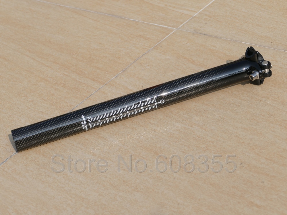 Carbon mountainbike zadelpen 31.6mm 27.2mm 350mm 400mm - 3k /  ud carbon mat glanzende zadelpen