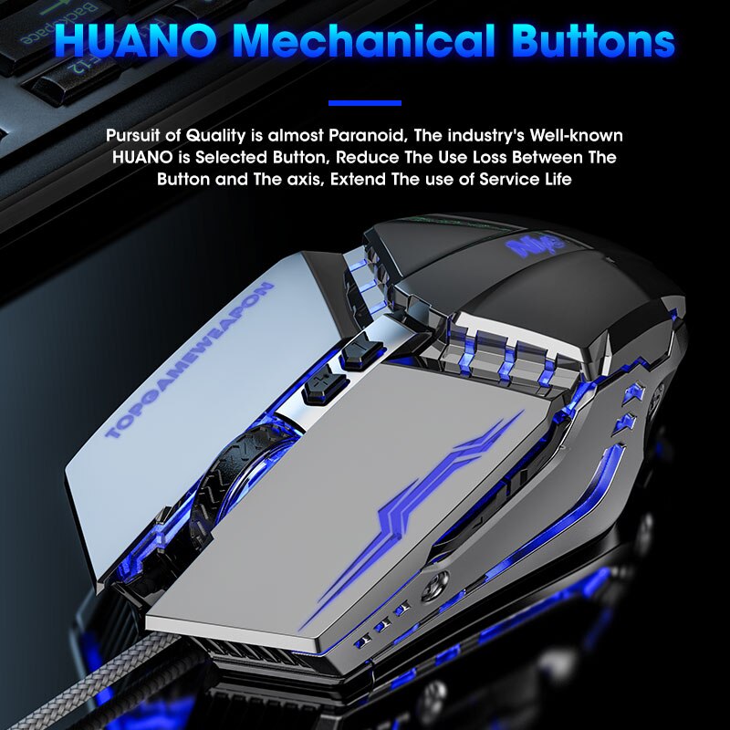 USB Wired Gaming Mouse 2400DPI Adjustable 4 Buttons LED Optical Gamer Mause Computer Mice for PC Laptop Mouse Gamer