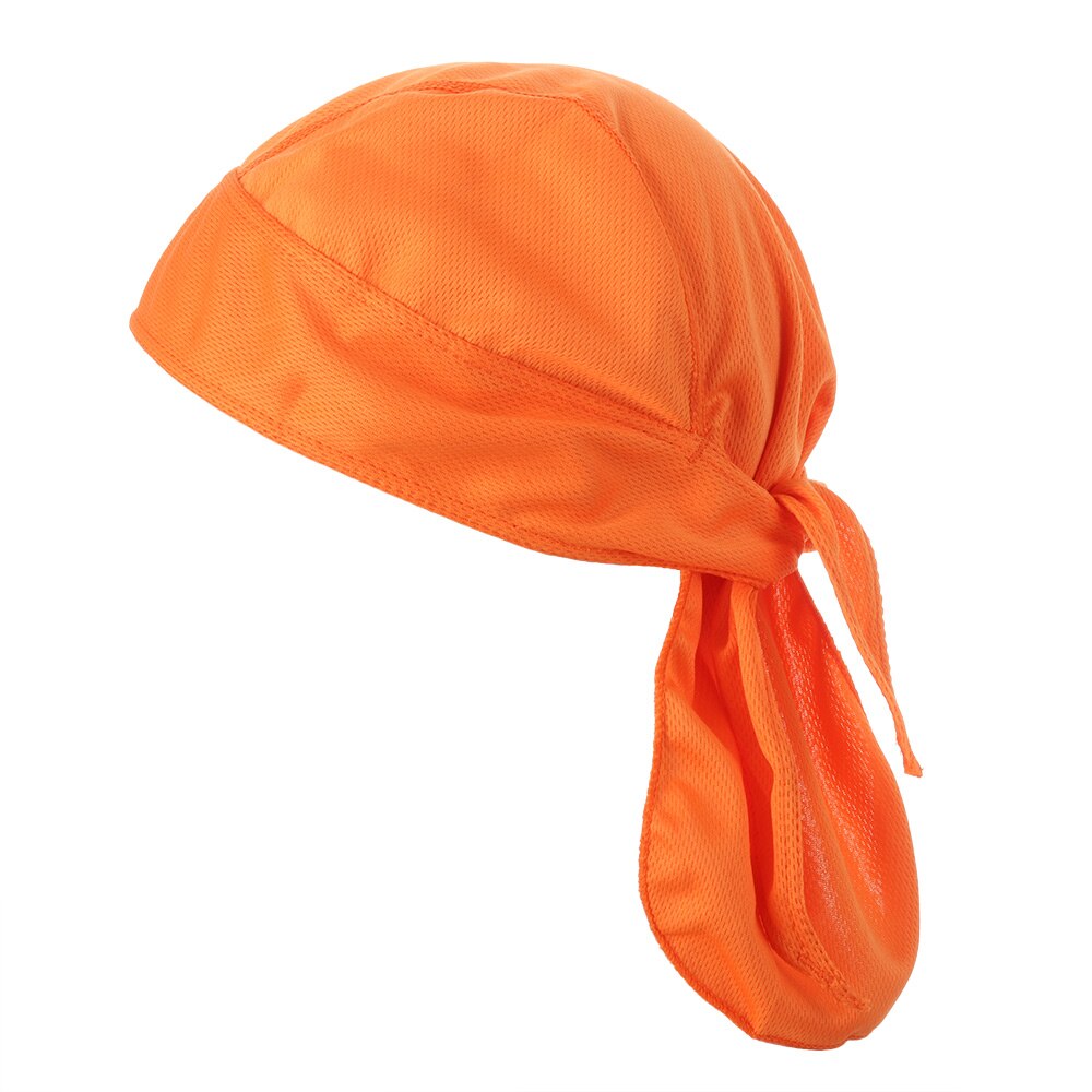 Atmungsaktive Radfahren Kappen Kühlung schnell trocken Bandana Pirat Deckel Fahrrad Kopftuch Polyester Reiten Hütte Stirnband Sport Liefert: Orange