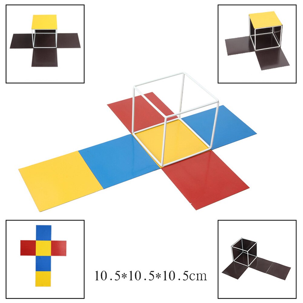 Magnetic Deployable Geometric Solid shapeCube Prism 3D Planar learning Comparison Math Toys for kids