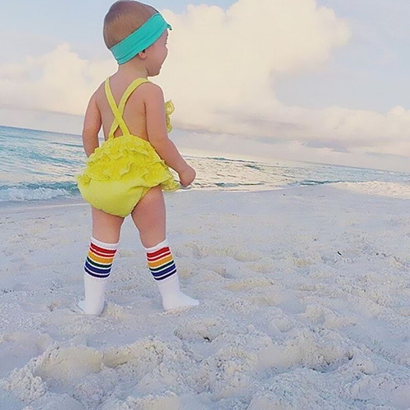 Calcetines largos de deporte fantástico para niños, calcetines Ins chicos populares para chicas, calcetines de fútbol para bebés, calcetines por encima de la rodilla de Hockey sobre béisbol de 1 a 15 w