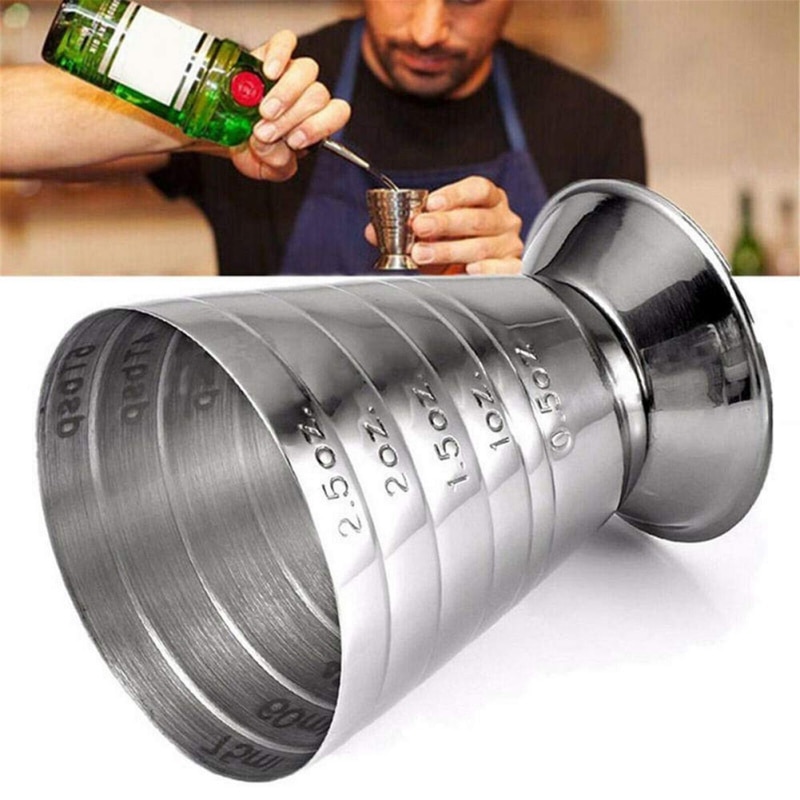 Measuring Shot Cup Ounce Jigger Bar Cocktail Drink Mixer Liquor Measuring Cup Mojito Measurer Milk Bartending Measuring Cup
