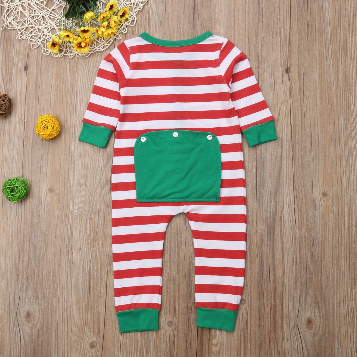 Pudcoco-vêtements pour bébé, pyjama, barboteuse à rayures, vêtements de maison chauds, -né, garçon, grillon, vêtements de nuit adaptés à noël,