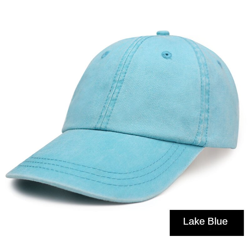 Stijl Baseball Cap Tennis Cap Zonnehoed Mannen Vrouwen Vissen Cap Unisex Gewassen Katoen Cover Zonnehoed golf Zon Sport Hoed Vrouwen: Lake blue