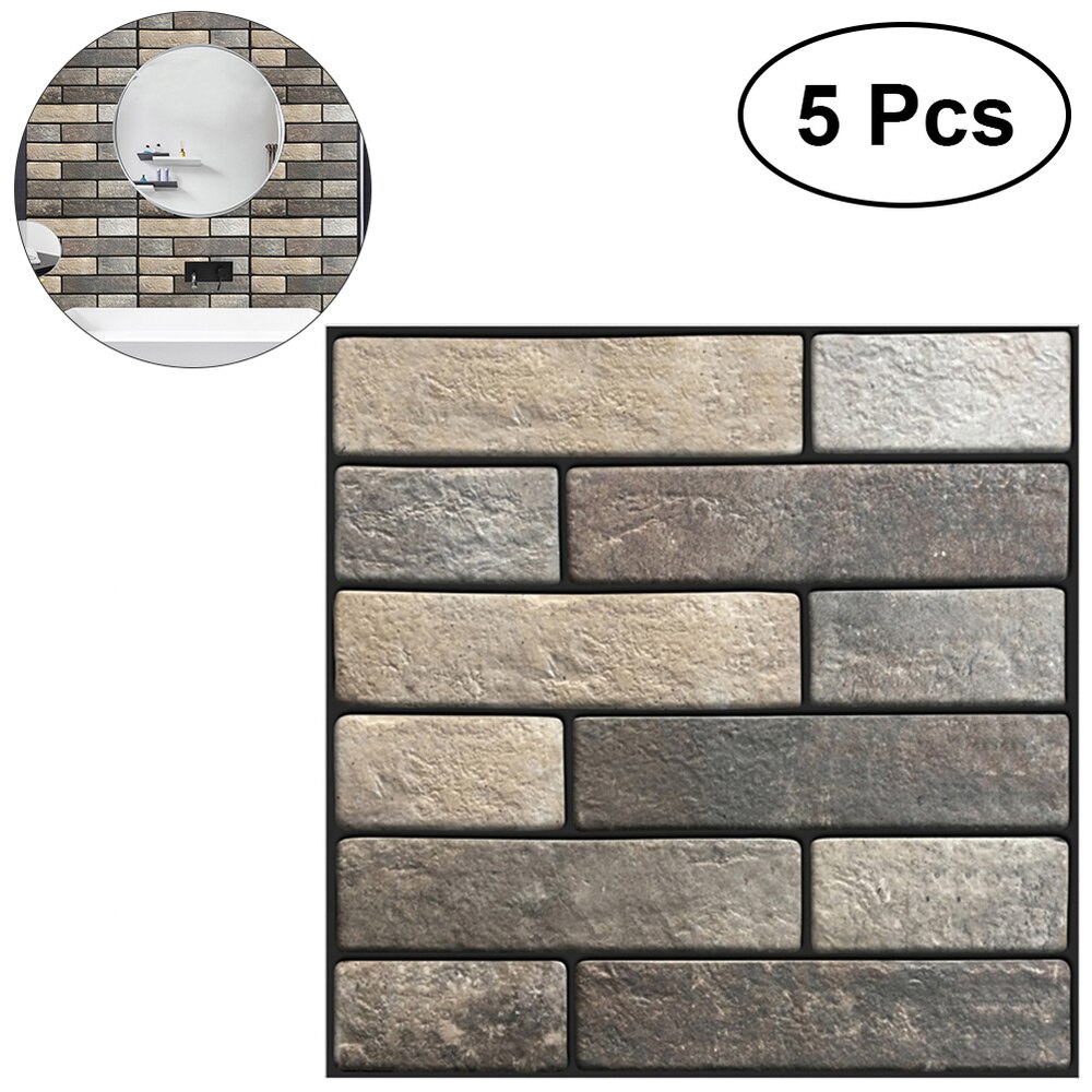 3D Zelfklevende Baksteen Patroon Behang Moderne Muur Achtergrond Tv Decor Behang Voor Slaapkamer Woonkamer 30X30cm (Patroon): As Shown 10