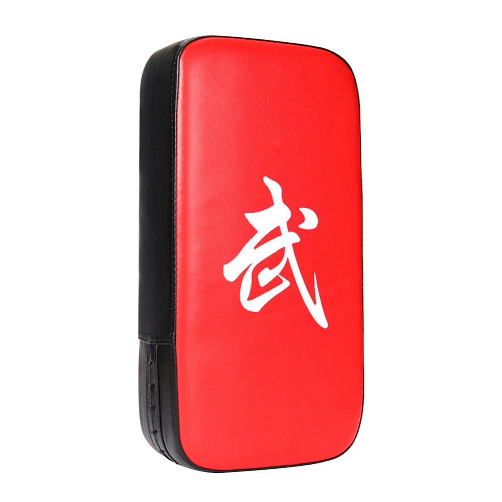 Faux Leather MMA Muay Thai Kick Boxing Training Punch Pad Hand Focus Target: Red