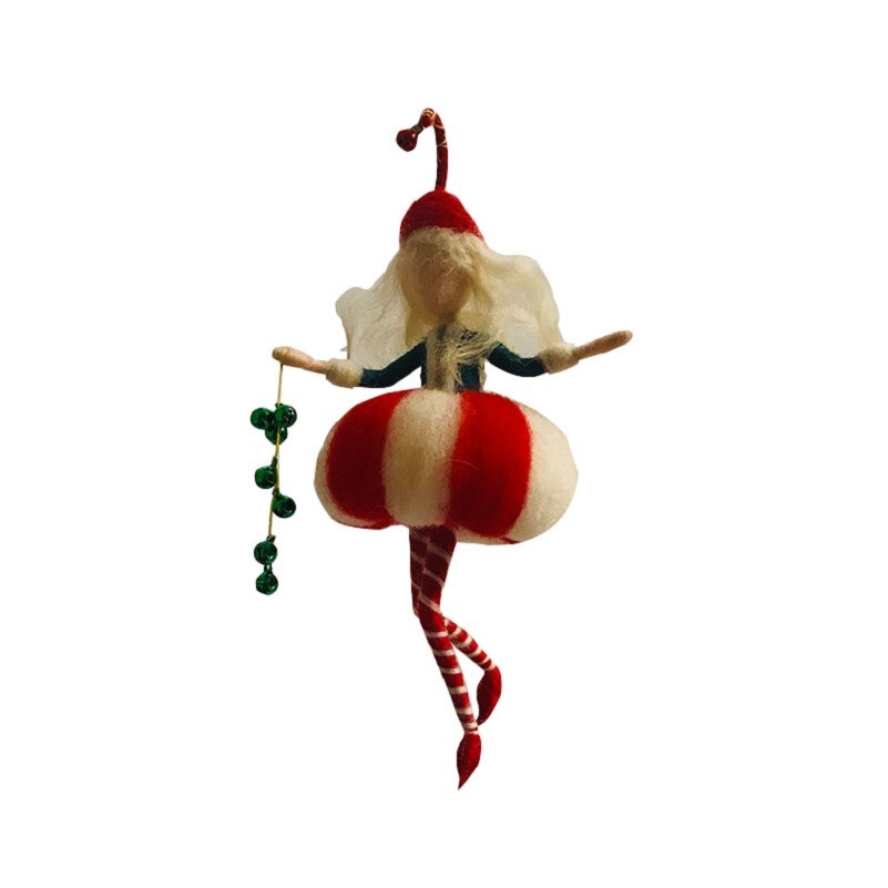 Flower Fairy Needle Felting Kits, Elf Felting Supplies, for Mom, Grandma, Video Instruction for Beginner, Height 10cm (4"): K