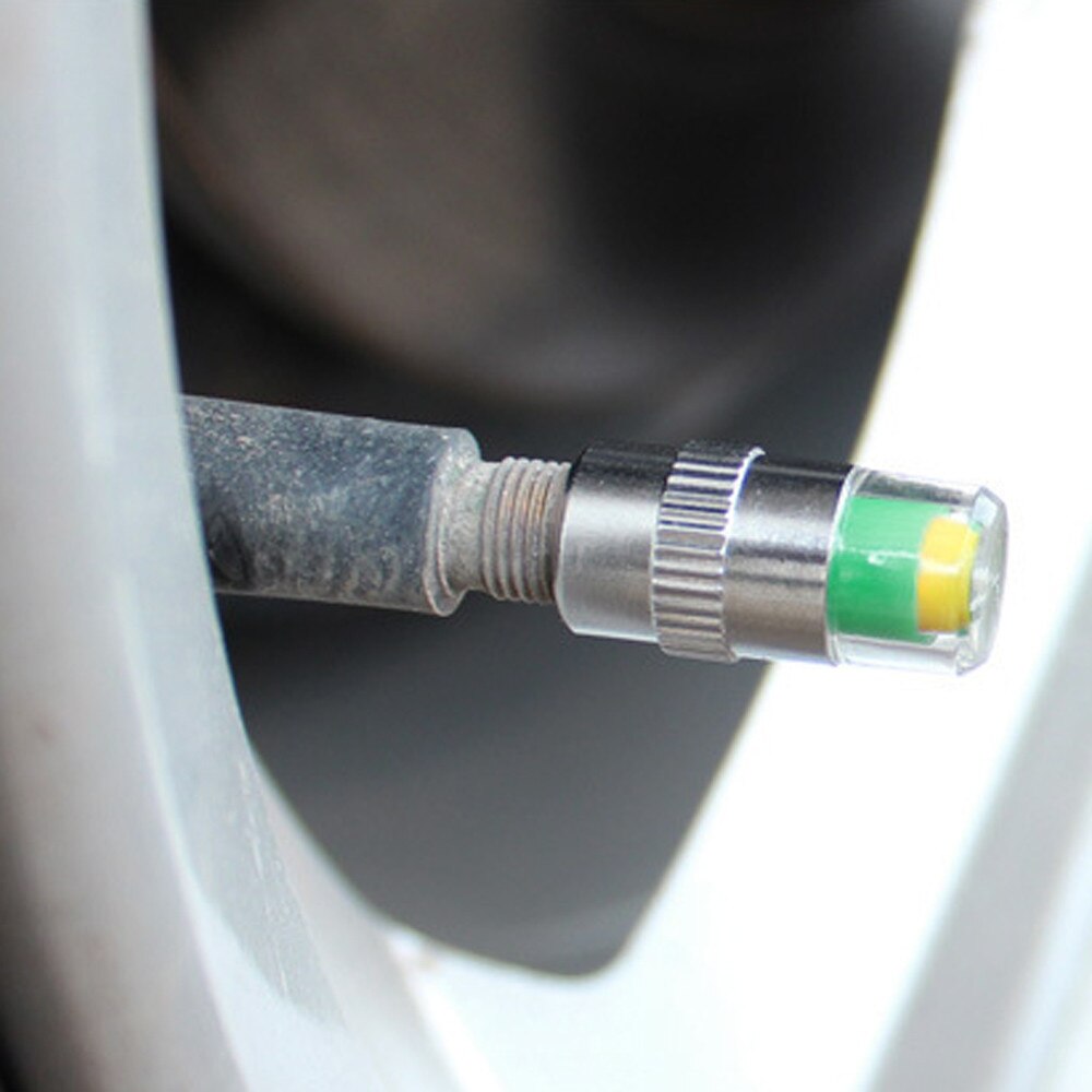 `4PCS 2.0Bar 30PSI Car Auto Tire Pressure Monitor Valve Stem Caps Sensor Indicator Eye Alert Diagnostic Tools Kit