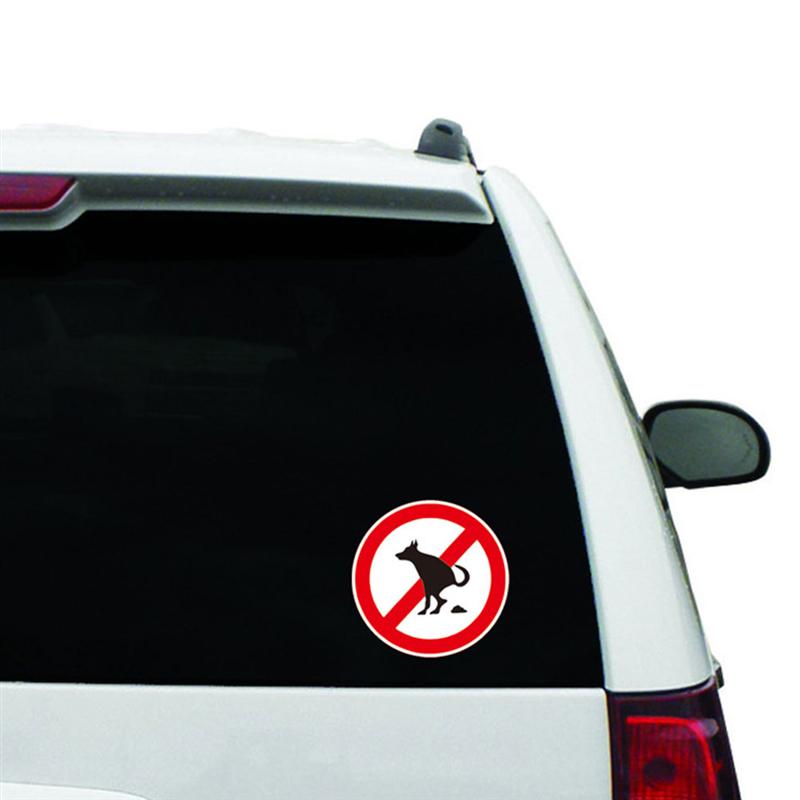 10 Sheets of No Pet Pooping Sign Stickers Funny Prohibitory Sign Pastes Waterproof Stickers