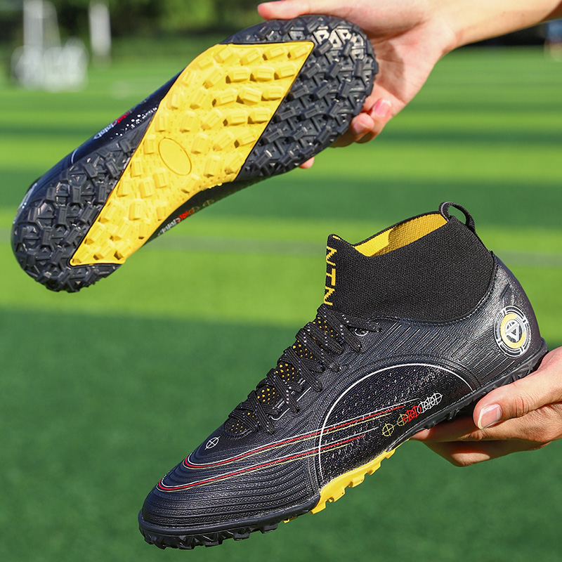 Original Männer's Gesellschaft Fußballschuh für Herren TF/FG Rasen Fußballschuhe Feldtraining Professionelle Fußballschuhe für Teenager: Schwarz / 42