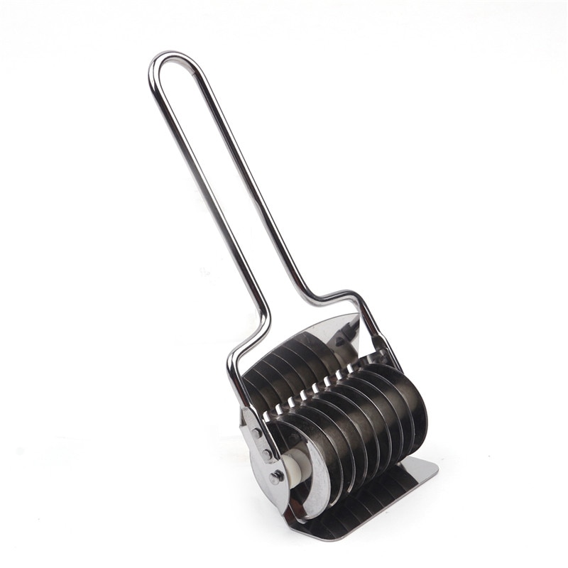 Ruostumaton teräs manuaalinen taikina nuudeli vihannesleikkuri tela nuudelileikkuri keittiön leivonta- ja leivonnaisten leikkaustyökalut