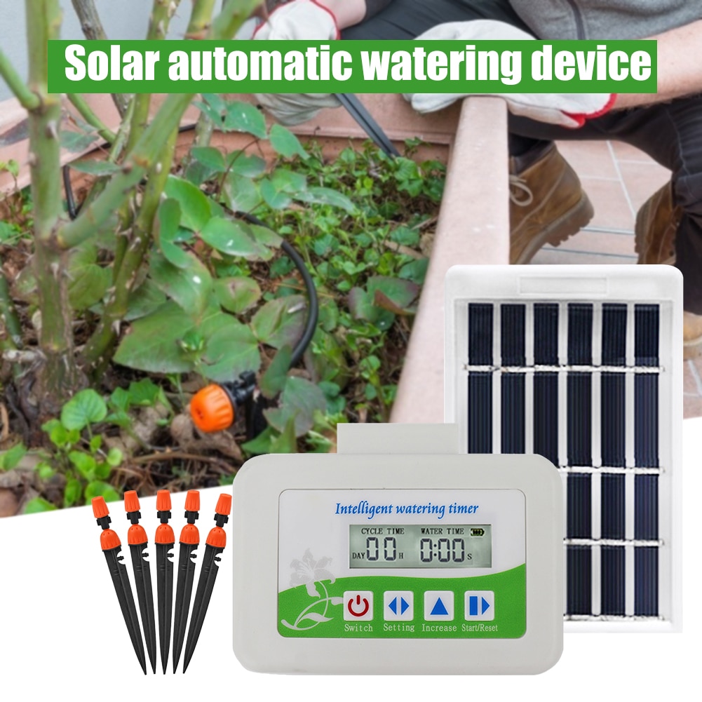 Solar Energy Charging Automatic Watering Device Garden Potted Plant Drip Irrigation Water Pump Intelligent Watering Timer System