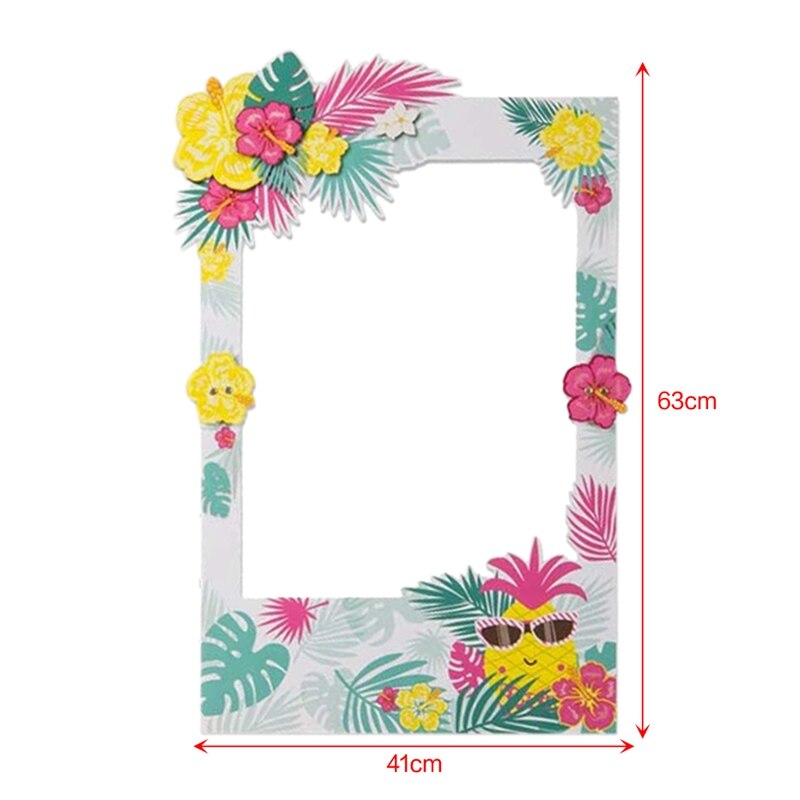 2 in 1 luau fotoboks rekvisitter ramme festartikler - hawaiisk tropisk tiki bursdag baby shower brude dusj bryllup dekorasjon