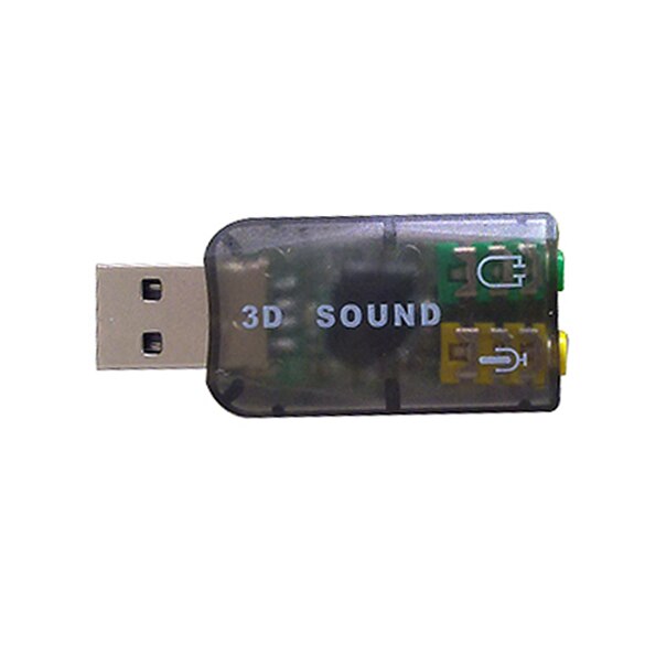 Virtual 5.1-Kanaals Track 3D Sound Card Speaker Microfoon Koptelefoon Audio Adapter E2shopping QJY99