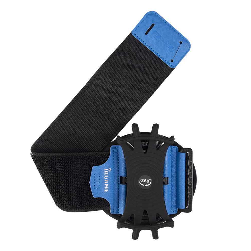 Armbåndsdeksel roterende løping jogging telefonveske utendørs sport telefonholder gym løping telefonveske armbåndsdeksel: Hvit