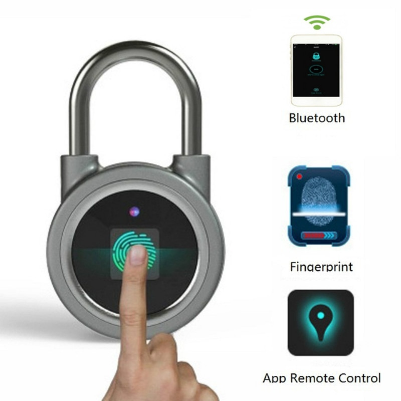 Smart Lock Afstandsbediening Hangslot Inteligente Bluetooth APP Vingerafdruk Unlock Keyless Lock Candado Vingerafdruk Hangslot