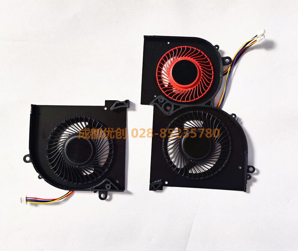 Ventilador de refrigeración de CPU/GPU Original, , para radiador de ALaptop MSI GS65, P65, Stealth, GS65VR, 8RF, 8RE, MS-16Q2, MS-16Q1, 5V, 0,5, MS-16Q3: Set OEM