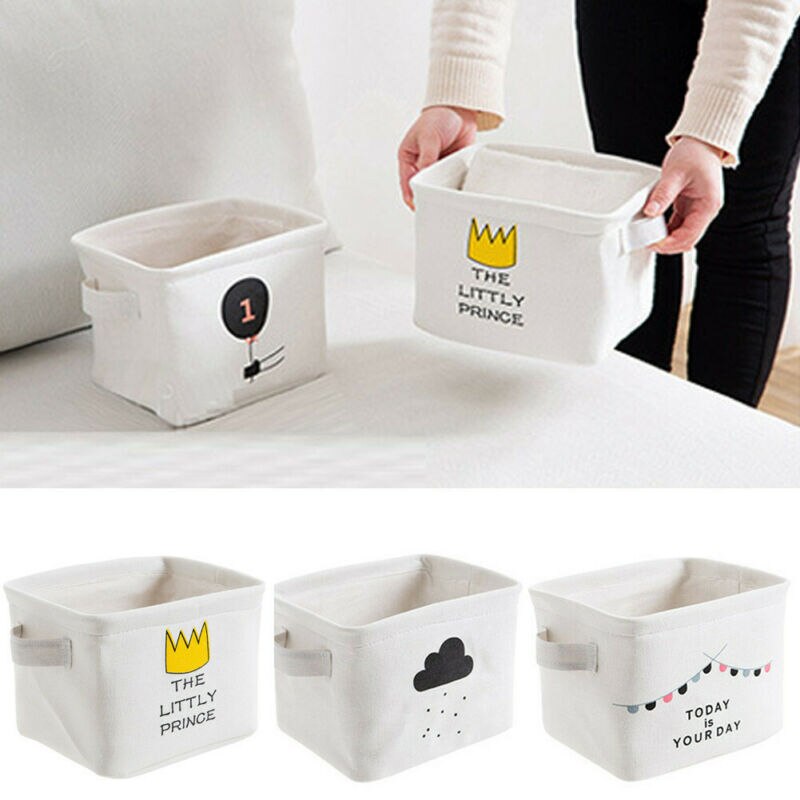 Europe Style Folding Square Storage Utility Box Fabric Cube Drawer Organizer Cloth Bag Basket