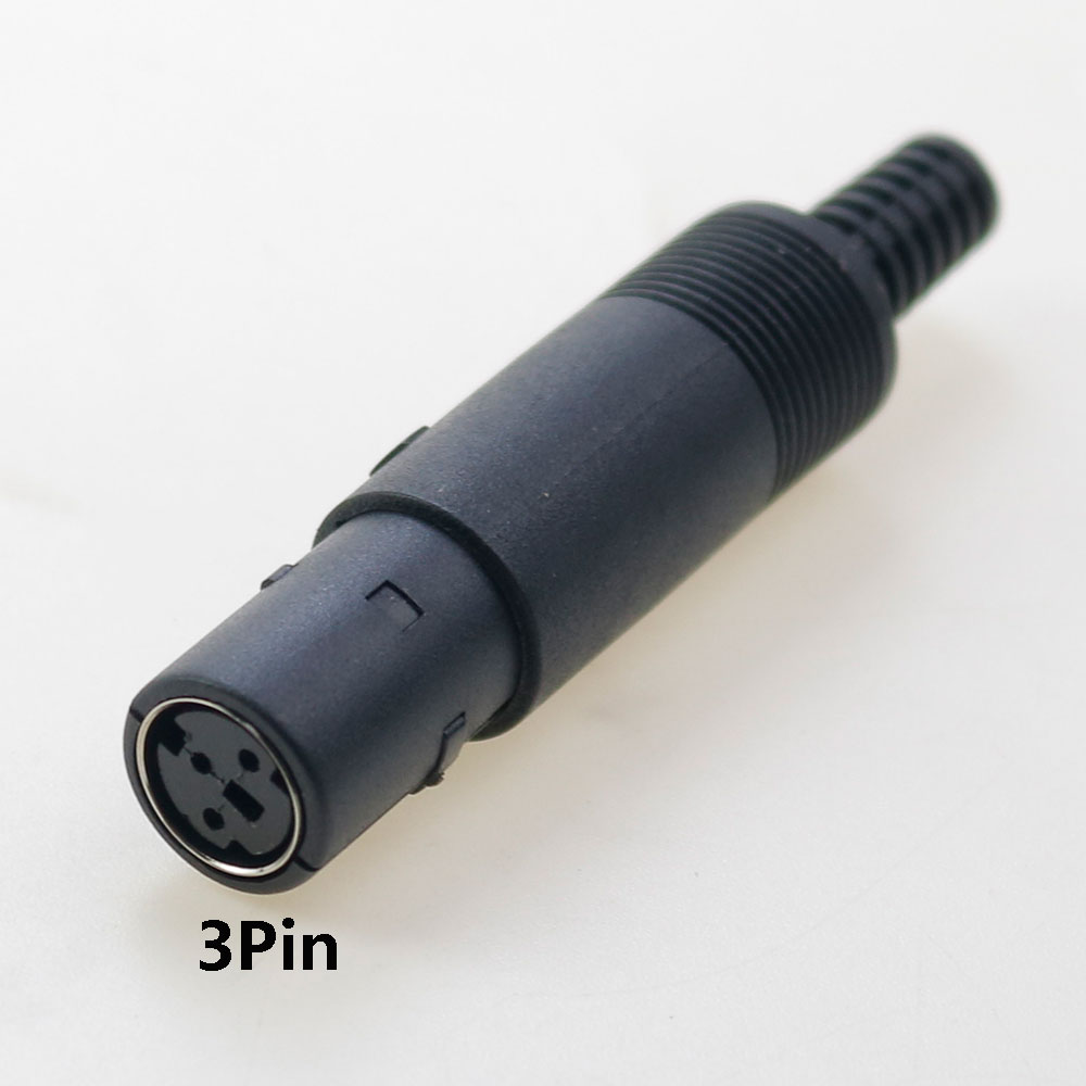 Mini enchufe DIN de 3/4/5/6/7 Pines, conector hembra de montaje para Cable de soldadura de 3 a 7 pines, Terminal S, PS2, 1 piezas: Morado